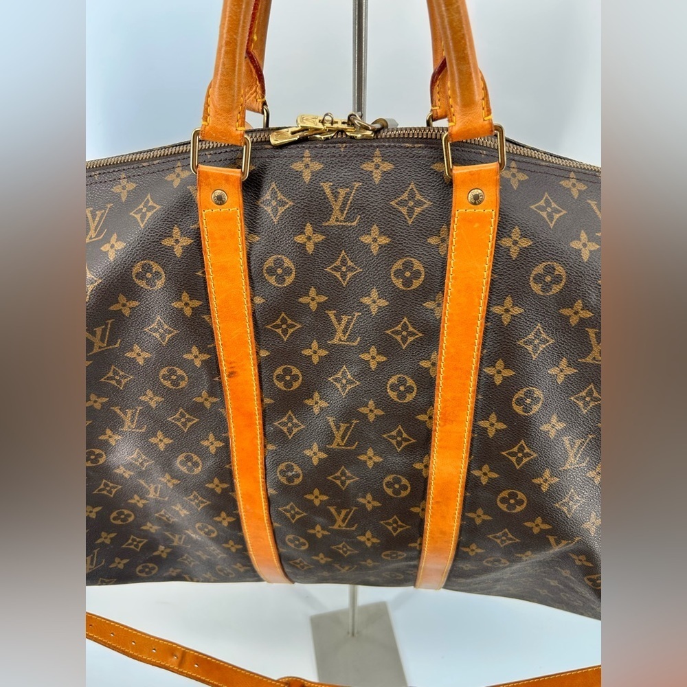 Louis Vuitton Keepall Bandolier 60 Monogram Canvas Travel Bag SD0946 Vintage - Picture 3 of 16
